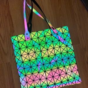 ISSEY MIYAKE BAO BAO TOTE BAG BLACK IRIDESCENT
